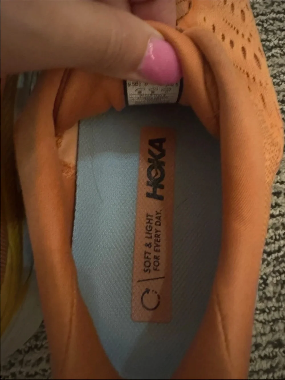 Hoka One One breathable mesh